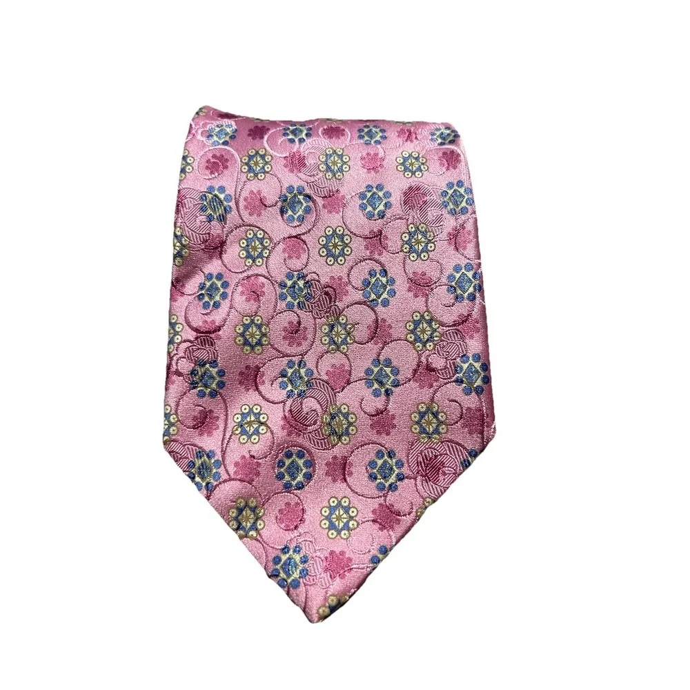 Ermenegildo Zegna Silk Tie In Pink Luxury Neckwear